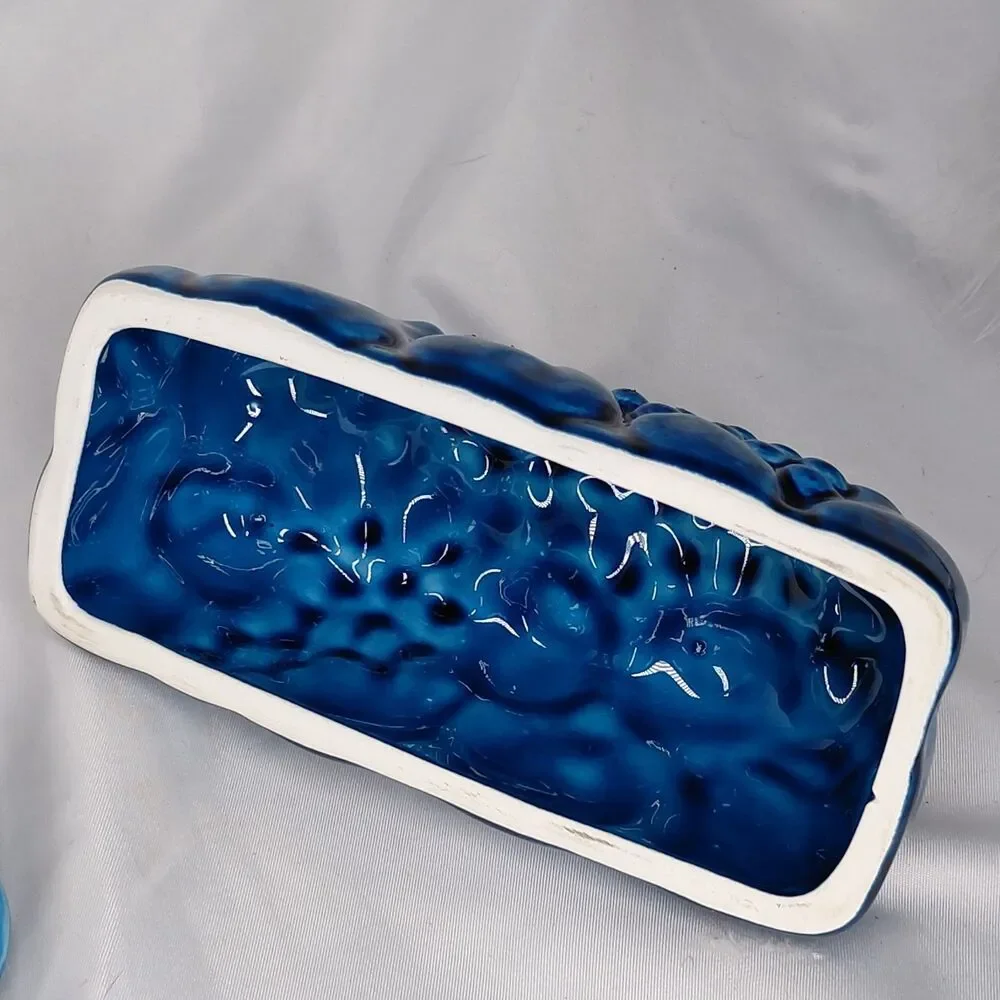 Vintage Inarco Mood Japan Blue Butter Dish Lid